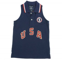 Ralph Lauren Girl's 2012 Olympic Team USA Sleeveless Shirt Navy XL