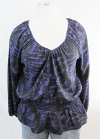 Michael Kors Iris Animal Print V Neck Gathered Waist Blouse Top Michael Kors Iris Animal Print V Neck Gathered Waist Blouse Top