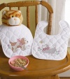 Bucilla Baby 45608 Stamped Cross Stitch Quilted Bib Pair Kit, Sweet Dreams