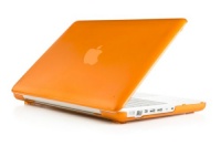 iPearl mCover Hard Shell Cover Case + Keyboard Skin for Model A1342 White Unibody 13-inch MacBook (part No. MC207LL/A or MC516LL/A, released after Oct. 20, 2009) - ORANGE