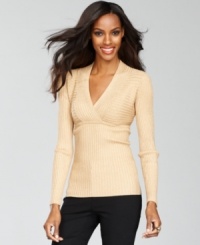 Surprise them in a petite surplice sweater from INC. The sparkling metallic knit feels just right for the season. Surprise them in a petite surplice sweater from INC. The sparkling metallic knit feels just right for the season.