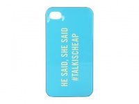 Kate Spade New York Talk Is Cheap Resin Case for iPhone 4 Cell Phones - Turquoise/Cobalt/White