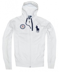 Polo Ralph Lauren Men US Olympic Team London 2012 Big Pony Logo Hoodie (L, White/navy) Polo Ralph Lauren Men US Olympic Team London 2012 Big Pony Logo Hoodie (L, White/navy)