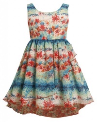 Size-5, Teal, BNJ-2223S, Teal-Blue Watercolor Print Chiffon Hi-Lo Dress,Bonnie Jean Little Girls Special Occasion Flower Girl Party Dress Size-5, Teal, BNJ-2223S, Teal-Blue Watercolor Print Chiffon Hi-Lo Dress,Bonnie Jean Little Girls Special Occasion Flower Girl Party Dress