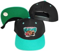 Vancouver Grizzlies Black/Teal Two Tone Snapback Adjustable Plastic Snap Back Hat / Cap Vancouver Grizzlies Black/Teal Two Tone Snapback Adjustable Plastic Snap Back Hat / Cap