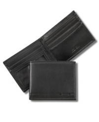 Get into the fold of polished style with this bi-fold wallet from Tasso Elba. Get into the fold of polished style with this bi-fold wallet from Tasso Elba.