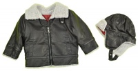 GUESS Kids Boys Toddler Bomber Jacket With Hat, BLACK (12M) GUESS Kids Boys Toddler Bomber Jacket With Hat, BLACK (12M)