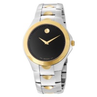 Movado Women's 606381 Luno Sport Two-Tone Black Round Dial Bracelet Watch Movado Women's 606381 Luno Sport Two-Tone Black Round Dial Bracelet Watch