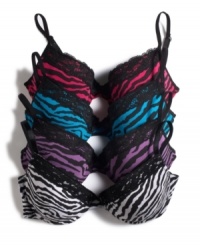 Spice up every day with safari-inspired style, even if it's just your little secret. Push-up bra by JT Intimates. Style #JTMS1610 Spice up every day with safari-inspired style, even if it's just your little secret. Push-up bra by JT Intimates. Style #JTMS1610