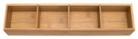 Lipper International Bamboo Drawer Organizer with 3 Removable Dividers, Brown Lipper International Bamboo Drawer Organizer with 3 Removable Dividers, Brown