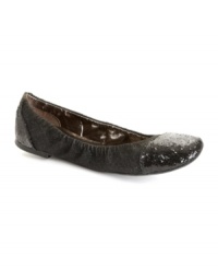Catch eyes and turn heads as you sparkle past in the glittery Flicker ballet flats by Material Girl. Catch eyes and turn heads as you sparkle past in the glittery Flicker ballet flats by Material Girl.