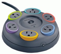 Kensington 62634 SmartSockets 6-Outlet 16 feet Cord Table Top Circular Color Coded Power Strip and Surge Protector Kensington 62634 SmartSockets 6-Outlet 16 feet Cord Table Top Circular Color Coded Power Strip and Surge Protector
