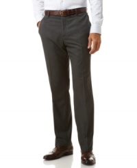 Slim down your weekday routine with the trim, tailored fit and sleek pattern of these smooth flat-front pants from Kenneth Cole Reaction. Slim down your weekday routine with the trim, tailored fit and sleek pattern of these smooth flat-front pants from Kenneth Cole Reaction.
