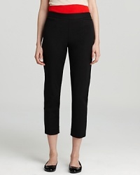 Streamline your style with these kate spade new york cropped pants. A sleek black shade tops an ankle-length silhouette for season-spanning elegance. Streamline your style with these kate spade new york cropped pants. A sleek black shade tops an ankle-length silhouette for season-spanning elegance.