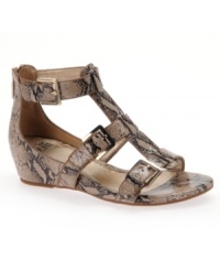 A slinky style you'll show off all summer long. The Ballard sandals by Sofft feature an on-trend gladiator silhouette, wrapped in snake-print leather with an easy wedge heel. A slinky style you'll show off all summer long. The Ballard sandals by Sofft feature an on-trend gladiator silhouette, wrapped in snake-print leather with an easy wedge heel.