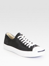 Two-tone lace-up favorite in stretchy canvas with a rubber sole for extra traction. Padded insoleRubber soleImported Two-tone lace-up favorite in stretchy canvas with a rubber sole for extra traction. Padded insoleRubber soleImported