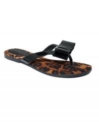 Flip flops get the flirty treatment by Rampage. You'll love the Paycee design with their cute, patent bow. Flip flops get the flirty treatment by Rampage. You'll love the Paycee design with their cute, patent bow.