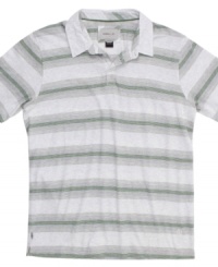Dress up your relaxed look with this handsome striped polo from O'Neill. Dress up your relaxed look with this handsome striped polo from O'Neill.