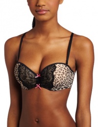 Betsey Johnson Women's Any Which Way Convertible Bump Bra, Layla Leopard Skinny Dip, 36C Betsey Johnson Women's Any Which Way Convertible Bump Bra, Layla Leopard Skinny Dip, 36C