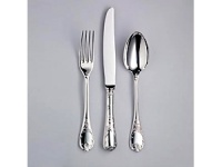 With a dedication to perfection and quality, Christofle flatware creations unite craftsmanship and modern technique in homage to the silversmith's art. The result is flatware to be handed down through generations. Marly is typical of the rococo style and features fine chasing details that demonstrate the height of the silversmith's art. Named for the castle built by Louis XIV. Marly is available in silverplate and sterling.