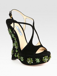 Intricate beads transform this suede design with a powerful platform wedge. Self-covered wedge, 6 (150mm)Covered platform, 1¾ (45mm)Compares to a 4¼ heel (110mm)Suede upperAdjustable ankle strapLeather lining and solePadded insoleMade in Italy Intricate beads transform this suede design with a powerful platform wedge. Self-covered wedge, 6 (150mm)Covered platform, 1¾ (45mm)Compares to a 4¼ heel (110mm)Suede upperAdjustable ankle strapLeather lining and solePadded insoleMade in Italy