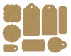 Paper Tags & Shapes 24/Pkg-Raw Kraft-8 Designs/3 Each