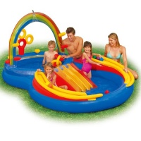 Intex 117-by-76-by-53-Inch Rainbow Ring Pool Play Center Intex 117-by-76-by-53-Inch Rainbow Ring Pool Play Center