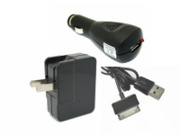 iShoppingdeals - USB Data Cable and USB Car and AC Home Wall Charger for Samsung Galaxy Tab 7 / 8.9 / 10.1 Inch iShoppingdeals - USB Data Cable and USB Car and AC Home Wall Charger for Samsung Galaxy Tab 7 / 8.9 / 10.1 Inch