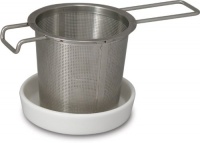 FORLIFE Extra-fine Tea Infuser and Porcelain Dish Set FORLIFE Extra-fine Tea Infuser and Porcelain Dish Set