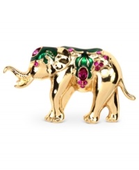 They say an elephant never forgets. You won't be forgotten with this whimsical elephant pin from City by City. It's crafted from gold-tone mixed metal and features glass accents. Approximate length: 2-1/2 inches. Approximate width: 1-1/2 inches. They say an elephant never forgets. You won't be forgotten with this whimsical elephant pin from City by City. It's crafted from gold-tone mixed metal and features glass accents. Approximate length: 2-1/2 inches. Approximate width: 1-1/2 inches.