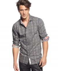 Look like a rock star this summer with this sweet printed shirt from Rolling Stones. Look like a rock star this summer with this sweet printed shirt from Rolling Stones.