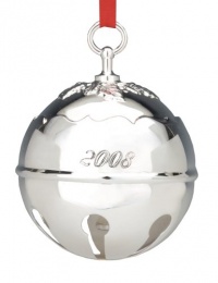Reed & Barton 2008 Silverplated Holly Bell Ornament Reed & Barton 2008 Silverplated Holly Bell Ornament