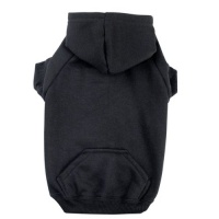 Zack & Zoey Polyester/Cotton Basic Dog Hoodie, Medium, 16-Inch, Jet Black Zack & Zoey Polyester/Cotton Basic Dog Hoodie, Medium, 16-Inch, Jet Black