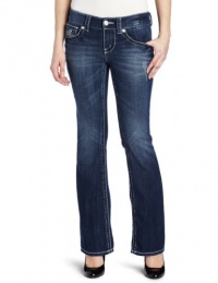 Seven7 Women's Chunky E Boot Jean, Star Blue, 8 Seven7 Women's Chunky E Boot Jean, Star Blue, 8