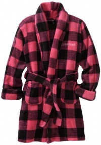 Calvin Klein Girls 7-16 Plaid Robe, Pink, 14/16 Calvin Klein Girls 7-16 Plaid Robe, Pink, 14/16