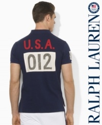 Celebrate the spirit of the 2012 Olympic Games with an iconic rugby shirt in breathable cotton mesh, finished with a bold country details and Ralph Lauren's signature Big Pony. Celebrate the spirit of the 2012 Olympic Games with an iconic rugby shirt in breathable cotton mesh, finished with a bold country details and Ralph Lauren's signature Big Pony.