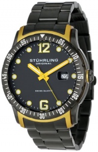 Stuhrling Original Men's 421.335B65 Octane Concorso Trofeo Swiss Quartz Date Black Bracelet Watch Stuhrling Original Men's 421.335B65 Octane Concorso Trofeo Swiss Quartz Date Black Bracelet Watch