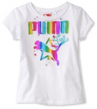 Puma - Kids Girls 2-6X Tod Rainbow Tee, White, 4T Puma - Kids Girls 2-6X Tod Rainbow Tee, White, 4T