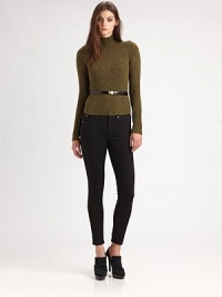 This cozy rib-knit style is accented by a sleek leather belt.Rib-knit turtleneck, cuffs and hemBelt loopsIncluded leather beltWool/nylon/polyamide/cotton/silkDry cleanImportedModel shown is 5'11 (180cm) wearing US size Small. This cozy rib-knit style is accented by a sleek leather belt.Rib-knit turtleneck, cuffs and hemBelt loopsIncluded leather beltWool/nylon/polyamide/cotton/silkDry cleanImportedModel shown is 5'11 (180cm) wearing US size Small.