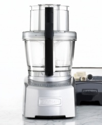 Offering home chefs more options than ever before, this next-generation, die-cast food processor from Cuisinart is destined for culinary greatness. It comes fully equipped with three interchangeable bowls, plus an adjustable, 6-position slicing disc that ensures results exactly as you intended. Three-year limited warranty. Model FP-14DC. Offering home chefs more options than ever before, this next-generation, die-cast food processor from Cuisinart is destined for culinary greatness. It comes fully equipped with three interchangeable bowls, plus an adjustable, 6-position slicing disc that ensures results exactly as you intended. Three-year limited warranty. Model FP-14DC.
