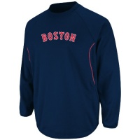 MLB Mens Boston Red Sox Long Sleeve Crew Neck Thermabase Tech Fleece Pullover By Majestic MLB Mens Boston Red Sox Long Sleeve Crew Neck Thermabase Tech Fleece Pullover By Majestic