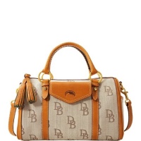 Dooney & Bourke Signature Jacquard Barrel Pocket Satchel, Brown Dooney & Bourke Signature Jacquard Barrel Pocket Satchel, Brown