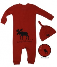 Hatley Trailing A Little Behind Coverall And Hat, Red, 12-18 Months Hatley Trailing A Little Behind Coverall And Hat, Red, 12-18 Months