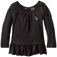 Baby Phat - Kids Girls 2-6X Tunic With Ruffle, Black, 4T Baby Phat - Kids Girls 2-6X Tunic With Ruffle, Black, 4T