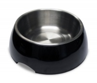 Petmate Stainless Style Bowl Medium, Black/Stainless Steel Petmate Stainless Style Bowl Medium, Black/Stainless Steel