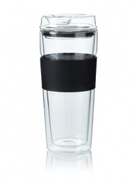 Takeya - Takeya Double Wall Glass Tea/Coffee Tumbler Black, 1 bottle