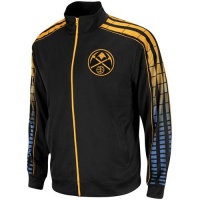 NBA adidas Denver Nuggets Black Vibe Full Zip Track Jacket NBA adidas Denver Nuggets Black Vibe Full Zip Track Jacket