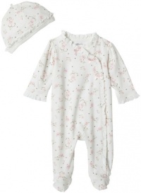 Little Me Layette Footie, Rose Floral, Ivory Print, 9 Months Little Me Layette Footie, Rose Floral, Ivory Print, 9 Months