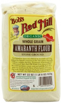 Bob's Red Mill Organic, 100% Stone Ground Amaranth Flour, 22-Ounce Bags (Pack of 4) Bob's Red Mill Organic, 100% Stone Ground Amaranth Flour, 22-Ounce Bags (Pack of 4)