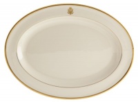 Pickard Gold Bracelet Ivory with Eagle Crest Fine China Large Oval Platter, 14-5/8-Inch Pickard Gold Bracelet Ivory with Eagle Crest Fine China Large Oval Platter, 14-5/8-Inch